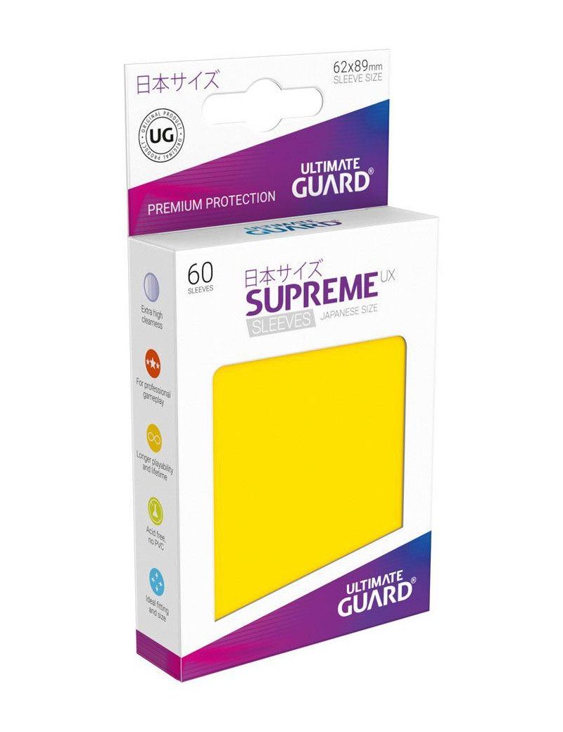 Ultimate Guard 60 protège-cartes Supreme Mini UX Jaune Ultimate Guard 1 - Culture-Pop-France  Ultimate Guard 60 protège-cartes Supreme Mini UX Jaune Ultimate Guard 1 - Culture-Pop-France
