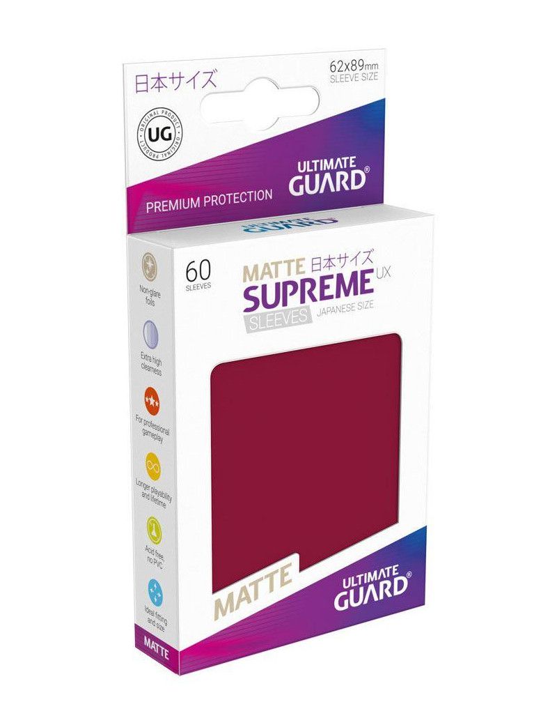 Ultimate Guard 60 protège-cartes Supreme Mini UX Bourgogne Mat Ultimate Guard 1 - Culture-Pop-France  Ultimate Guard 60 protège-cartes Supreme Mini UX Bourgogne Mat Ultimate Guard 1 - Culture-Pop-France